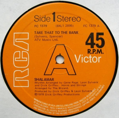 SHALAMAR - Take That To The Bank