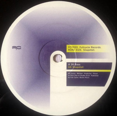 RONI SIZE - 26 Bass / Snapshot