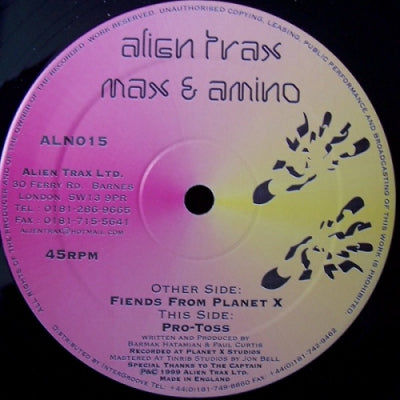 MAX & AMINO - Fiends From Planet X / Pro-Toss