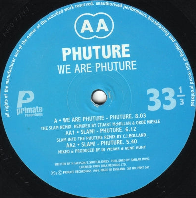 PHUTURE - We Are Phuture / Slam
