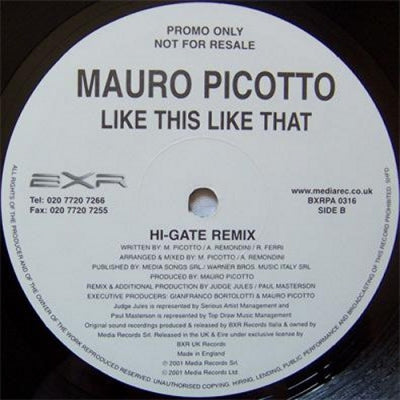 MAURO PICOTTO - Like This Like That