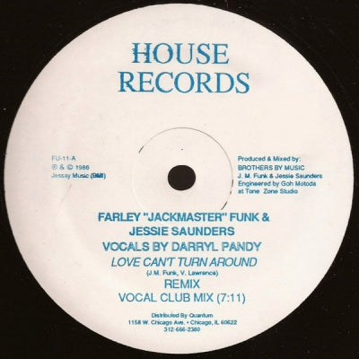 FARLEY "JACKMASTER" FUNK & JESSIE SAUNDERSON - Love Can't Turn Around