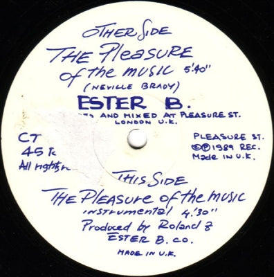 ESTER B - The Pleasure Of The Music