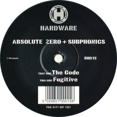 ABSOLUTE ZERO + SUBPHONICS - The Code / Fugitive