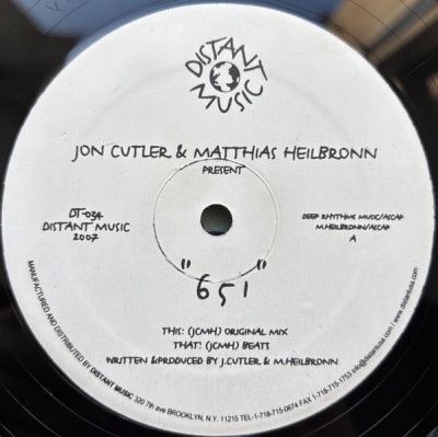 JON CUTLER & MATTHIAS HEILBRONN - 651