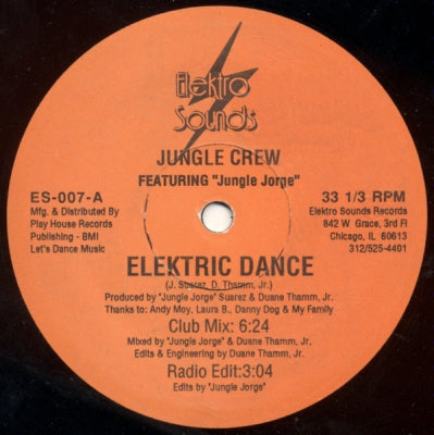 JUNGLE CREW FEATURING JUNGLE JORGE - Elektric Dance