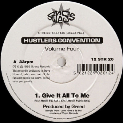 HUSTLERS CONVENTION - Volume Four feat Give It All To Me / Feeling Of Love / Get Yourself Together