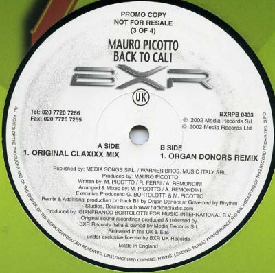 MAURO PICOTTO - Back To Cali