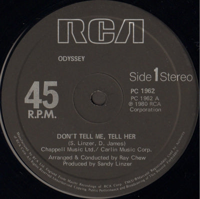 ODYSSEY - Don't Tell Me Tell Her / Use It Up Wear It Out