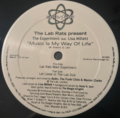 THE LABRATS PRES THE EXPERIMENT  - Music Is My Way Of LIfe