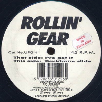 ROLLIN' GEAR - I've Got it / Backbone Slide