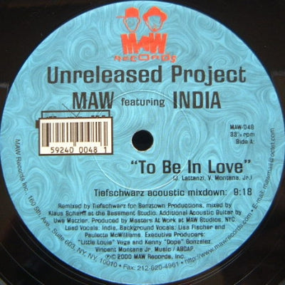 MAW FEATURING INDIA / MUTINY UK - To Be In Love / Bliss