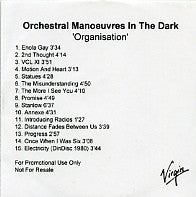 OMD (ORCHESTRAL MANOEUVRES IN THE DARK) - Organisation