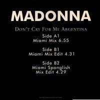 MADONNA - Don't Cry For Me Argentina