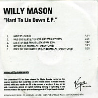 WILLY MASON - Hard To Lie Down EP