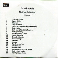 DAVID BOWIE - Platinum Collection