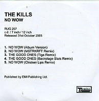 THE KILLS - No Wow