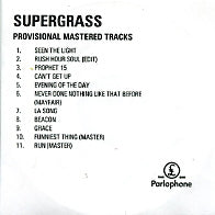 SUPERGRASS - Provisional Mastered Tracks (Life On Other Planets)