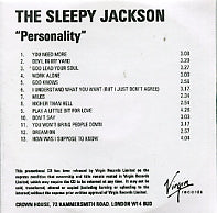 THE SLEEPY JACKSON - Personality