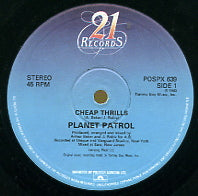 PLANET PATROL - Cheap Thrills