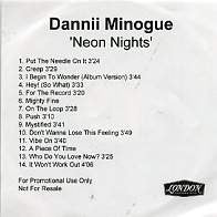 DANNII MINOGUE - Neon Nights