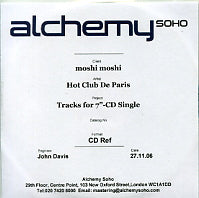 HOT CLUB DE PARIS - Tracks For 7" - CD Single
