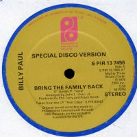 BILLY PAUL - Bring The Family Back / It's Critical