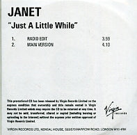 JANET JACKSON - Just A Little While