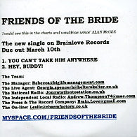 FRIENDS OF THE BRIDE - You Can't Take Him Anywhere