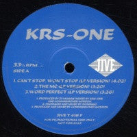 KRS-ONE - Can't Stop, Won't Stop / The MC / Word Perfect
