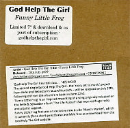 GOD HELP THE GIRL - Funny Little Frog