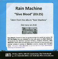 RAIN MACHINE - Give Blood