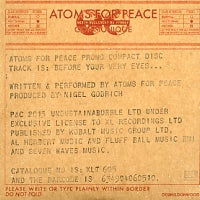 ATOMS FOR PEACE - Before Your Very Eyes