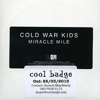 COLD WAR KIDS - Miracle Mile