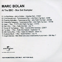 MARC BOLAN - At The BBC - Box Set Sampler