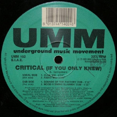 WALL OF SOUND FEATURING GERALD LETHAN - Critical (If You Only Knew)