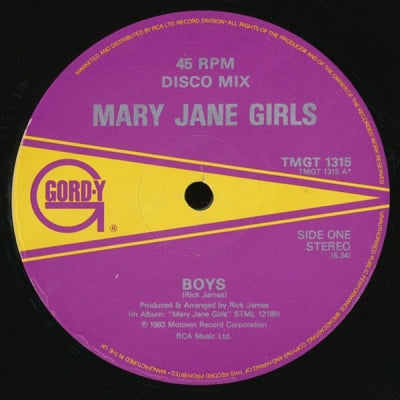 MARY JANE GIRLS - Boys / All Night Long / Candy Man