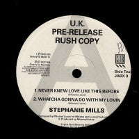 STEPHANIE MILLS - In My Life / Everlasting Love / Never Knew Love Like This / Whatcha Gonna Do With My Lovin