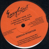 CULTURAL VIBE / SERIOUS INTENTION - Ma Foom Bey / You Don't Know