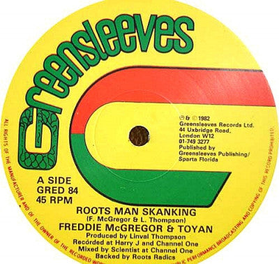 FREDDIE MCGREGOR & TOYAN - Roots Man Skanking / Roots Man Dubbing