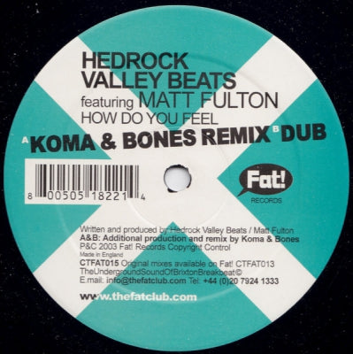 HEDROCK VALLEY BEATS FEATURING MATT FULTON - How Do You Feel (Remixes)