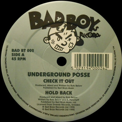 UNDERGROUND POSSE  - Straight Up House / I Cant Stop / Check It Out / Hold Back