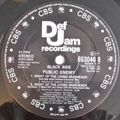 PUBLIC ENEMY - Night Of The Living Baseheads