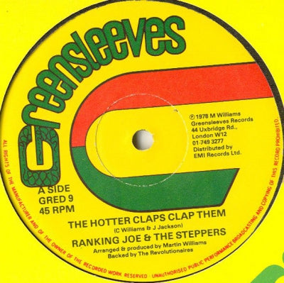 RANKING JOE & THE STEPPERS - The Hotter Claps Clap Them