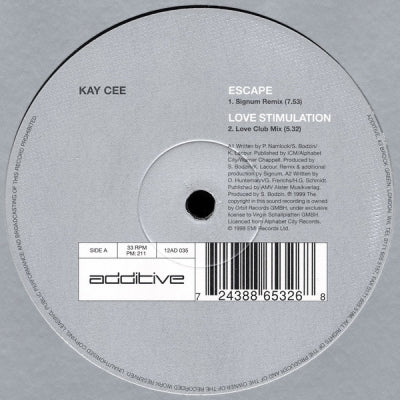 KAY CEE - Escape / Love Stimulation (Remixes)