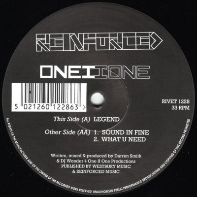 ONEIIONE - Legend / Sound In Fine / What U Need