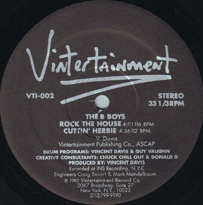 THE B BOYS - Rock The House / Cuttin' Herbie