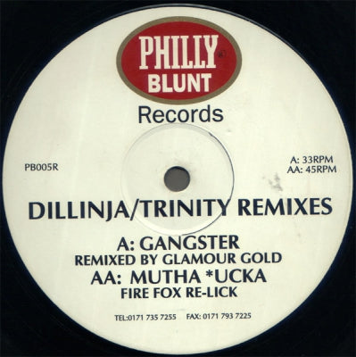 DILLINJA / TRINITY - Gangster (Glamour Gold Remixed) / Mutha*ucka (Fire Fox Re-Lick)