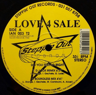 LOVE 4 SALE - Do You Feel So Right
