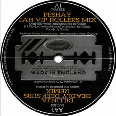DILLINJA / GOLDIE - Jah VIP Rollers Mix / Deadly Deep Subs Remix